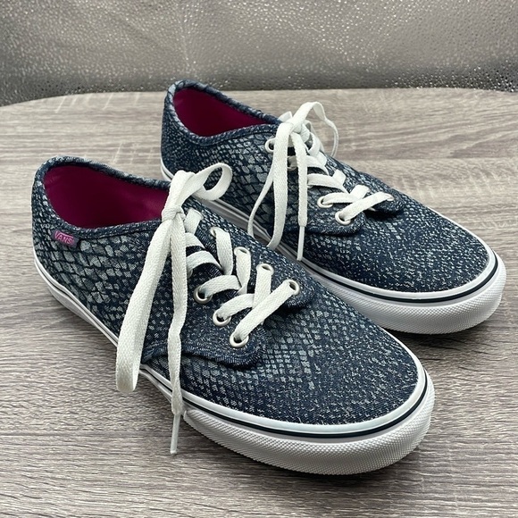 Vans 2017 Collection 9 Camden Stripe Snake Jacquard Navy Sneakers. - Picture 2 of 12